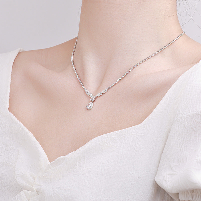 Fashion water drop opal necklace