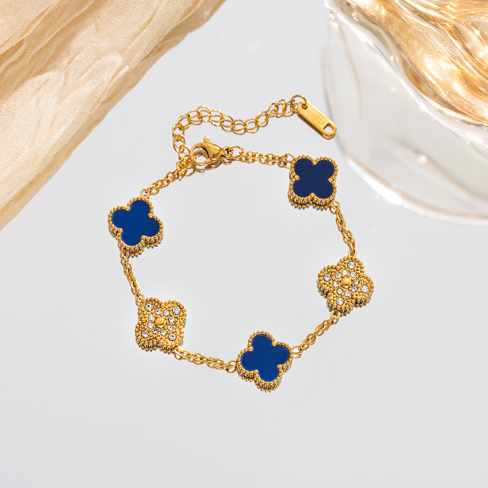 Fashion Diamond Clover Bracelet