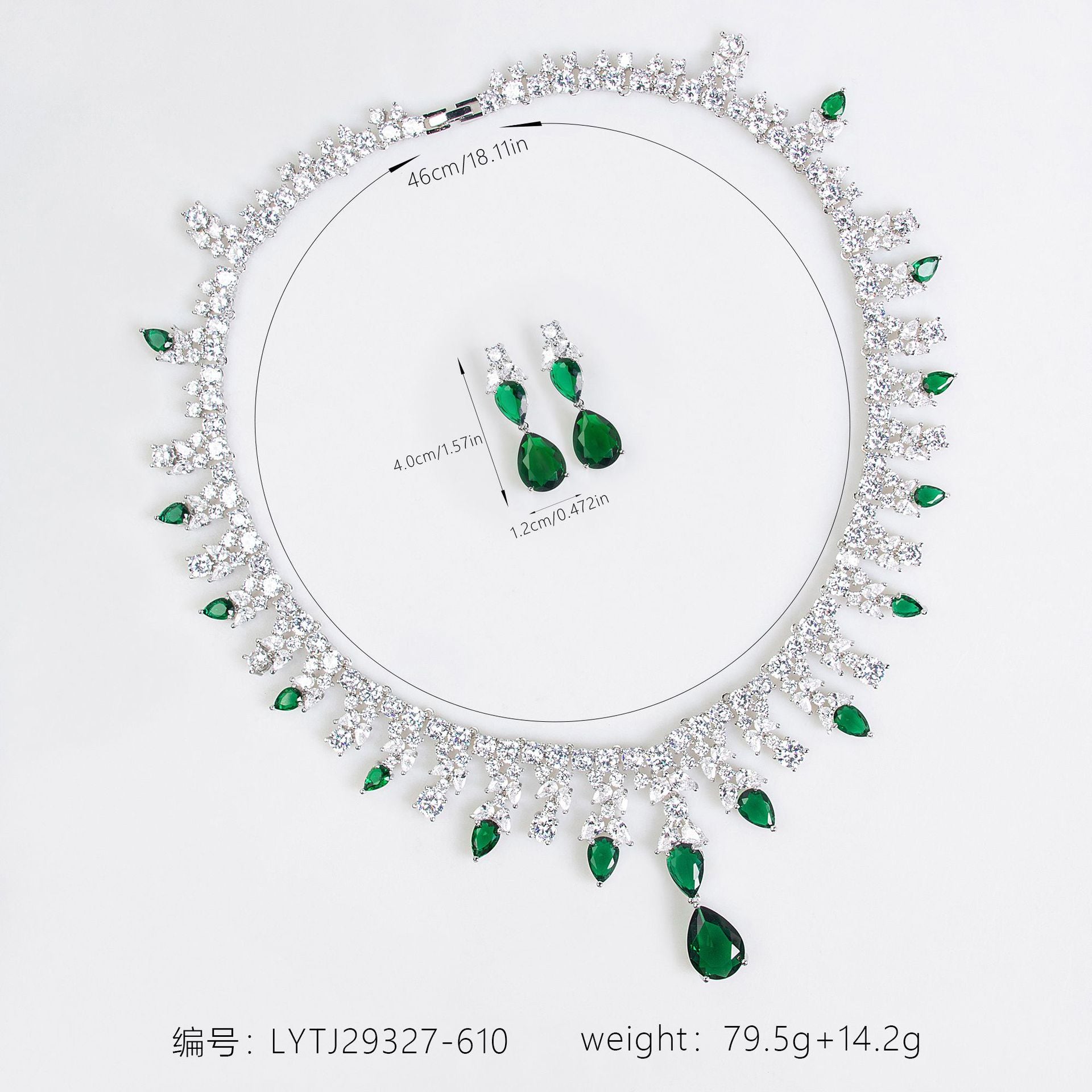 Luxury Multicolor Gemstone Statement Necklace Set for Women – Floral Jewelry with Matching Earrings