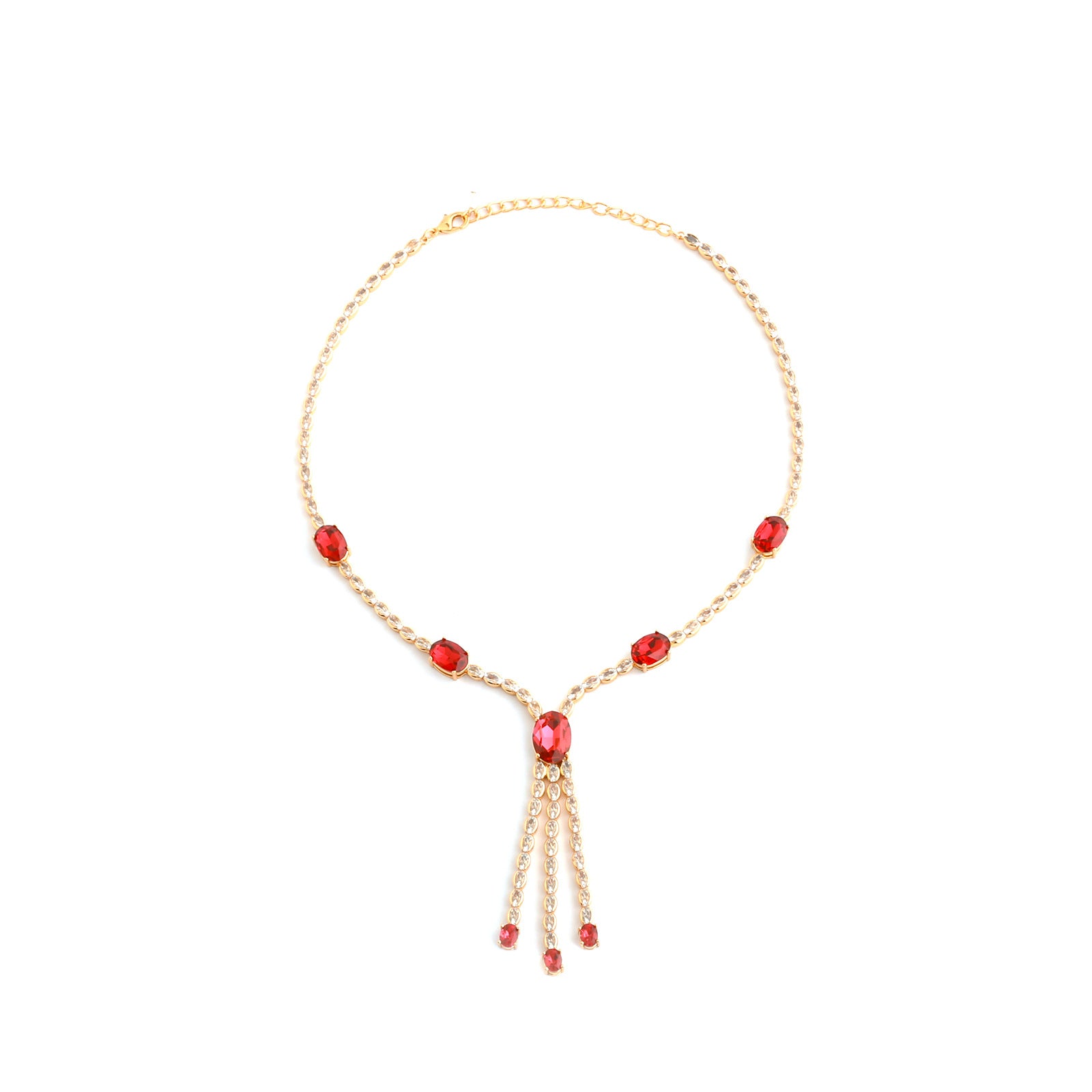 Vintage niche ruby necklace jewelry set