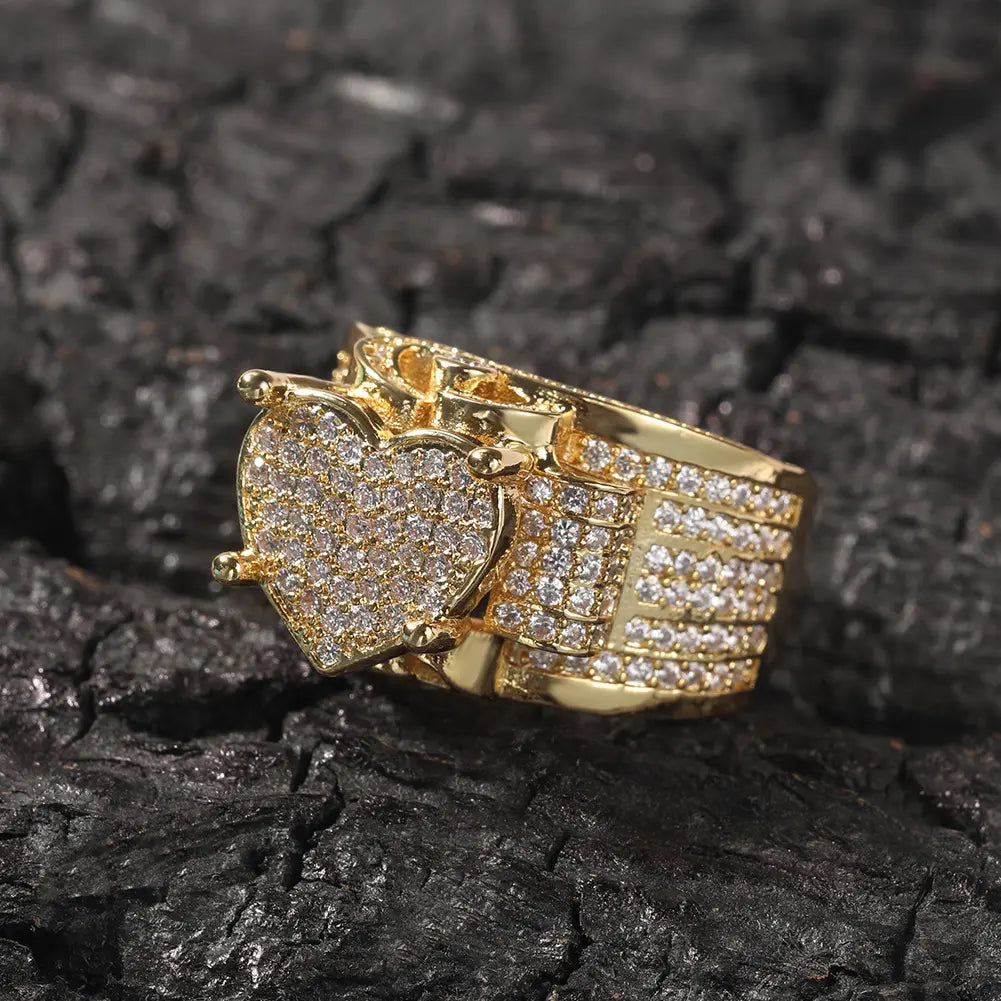 Bague zircon amour vintage