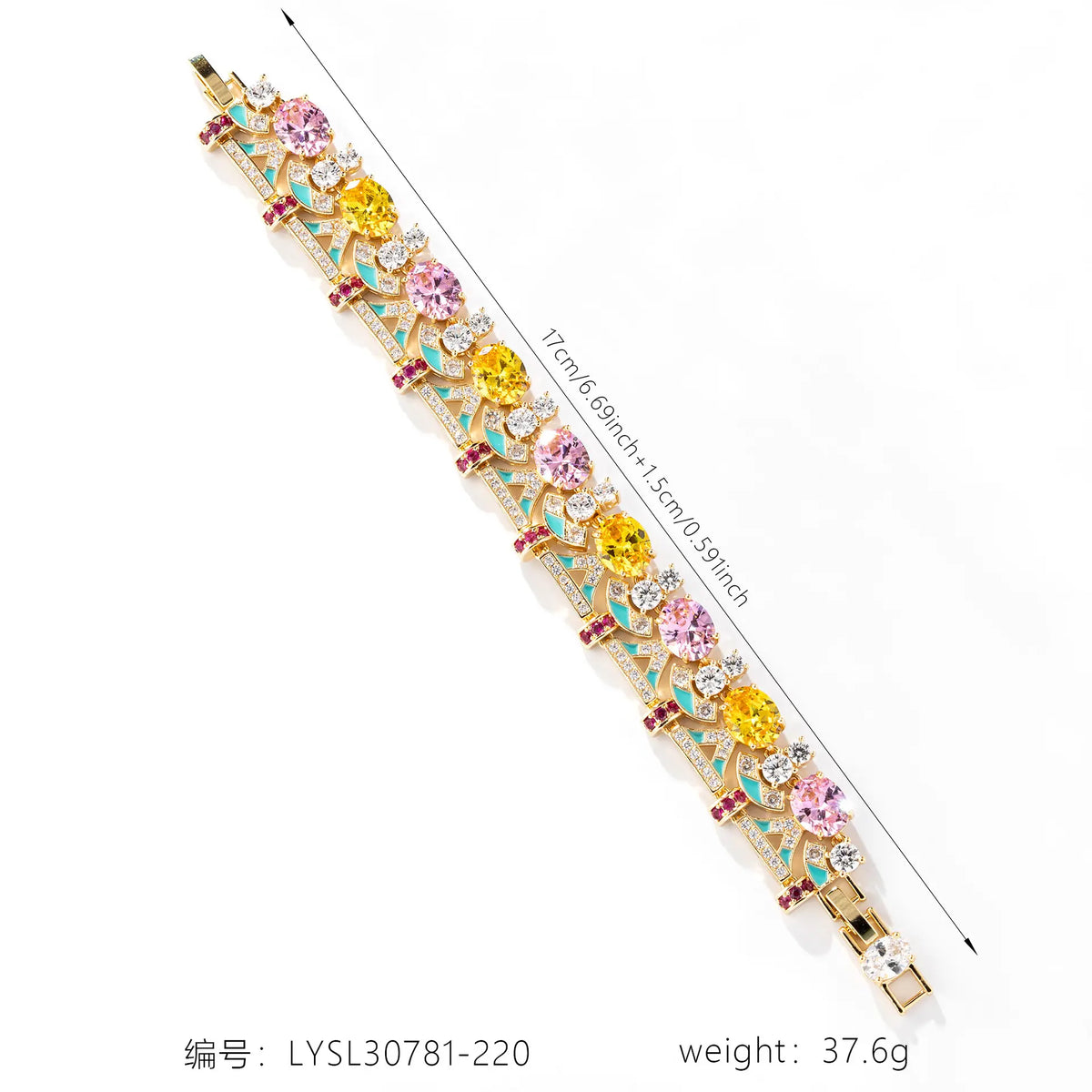 Bracelet de luxe multigemme – Bijoux élégants pour femmes