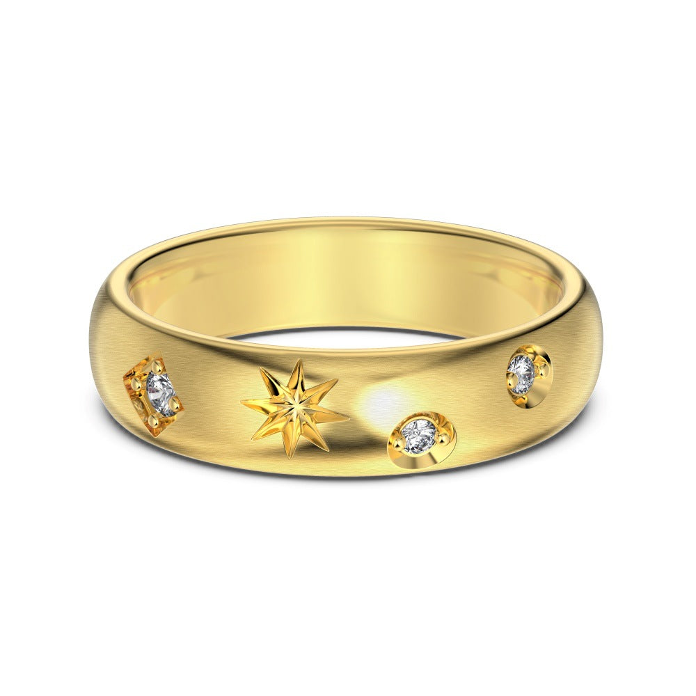 Fashion matte zircon ring