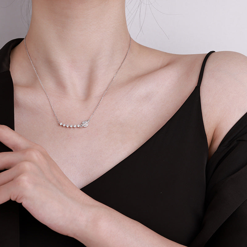 S925 Sterling Silver Dream Planet Moissanite Necklace
