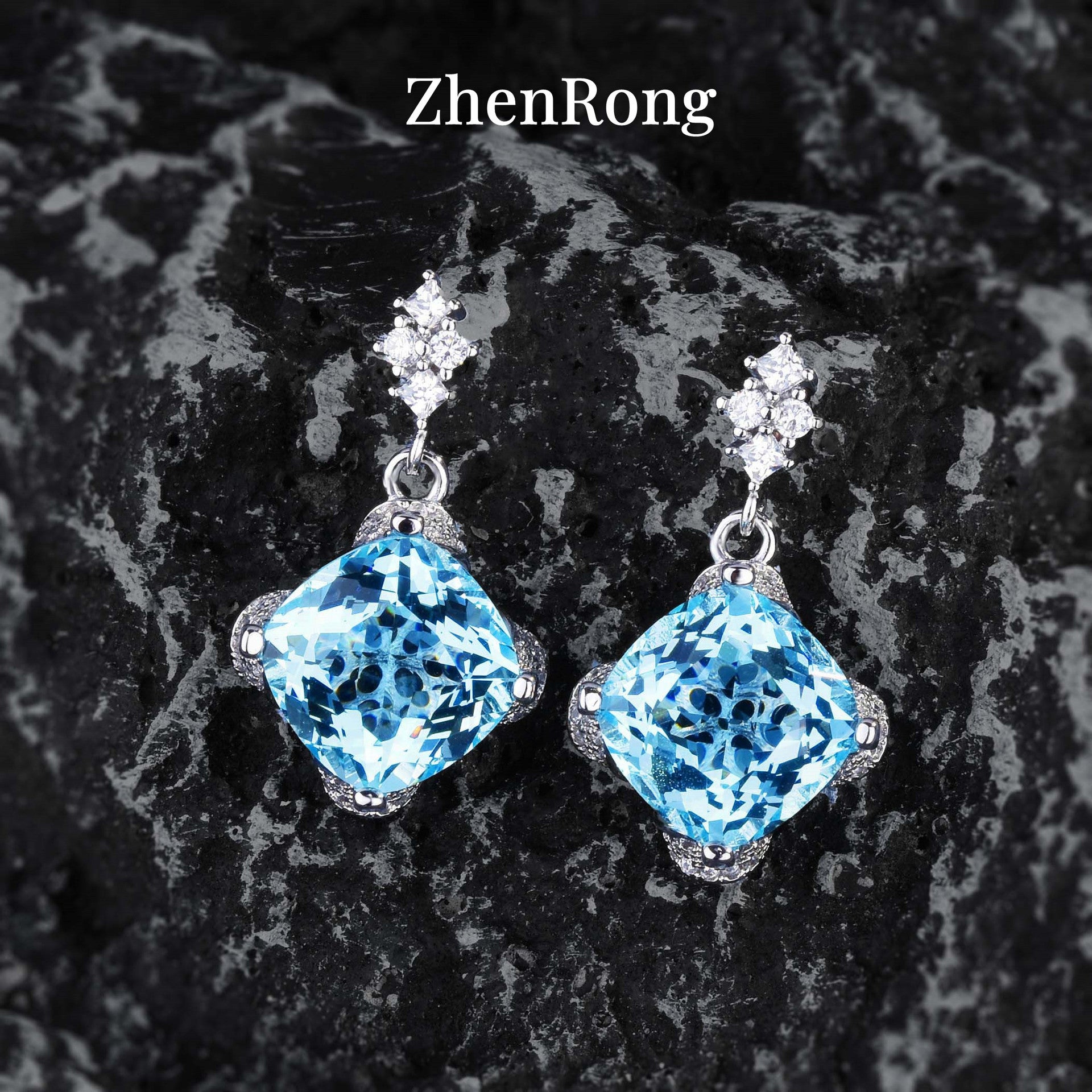 Fashion Aquamarine Topaz Color Treasure Series