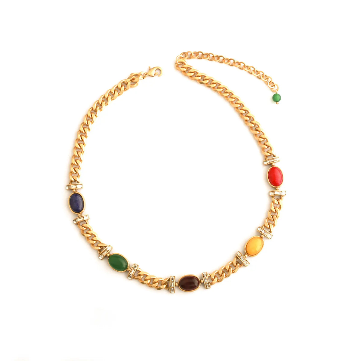 Parure de bijoux médiévaux en pierres précieuses de couleur