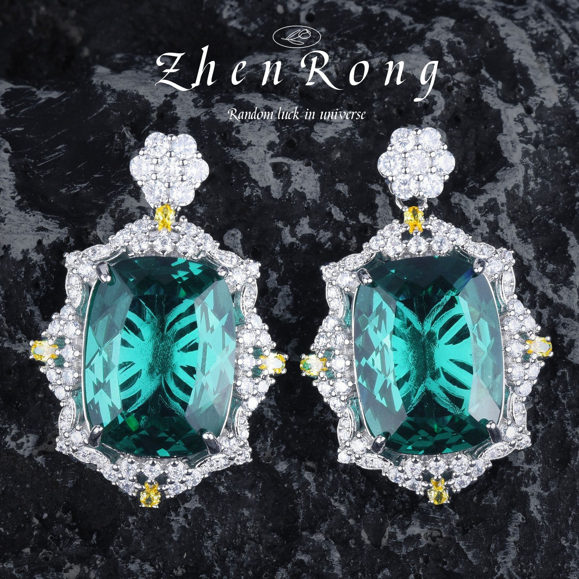 Fashion emerald big gem color treasure series