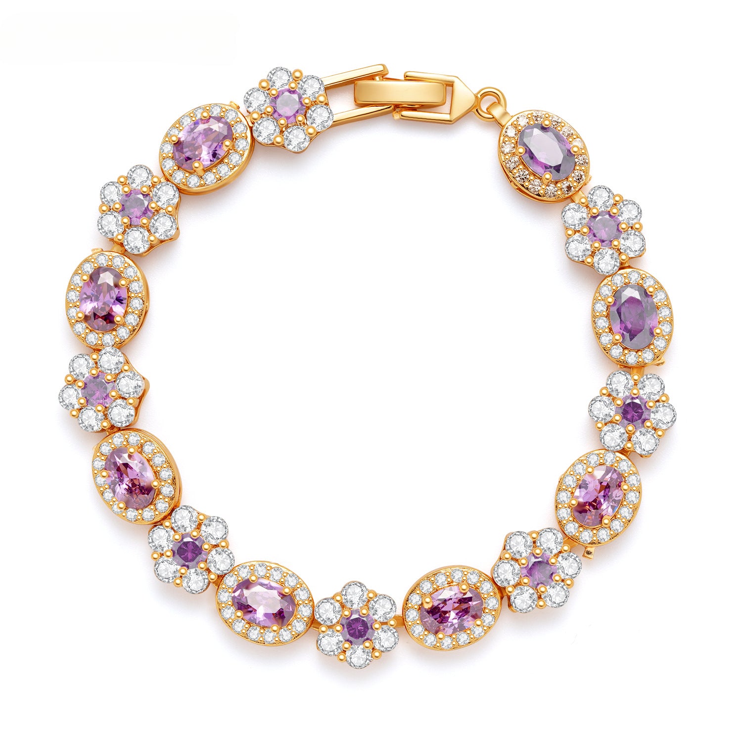 Stylish full inlaid zircon bracelet