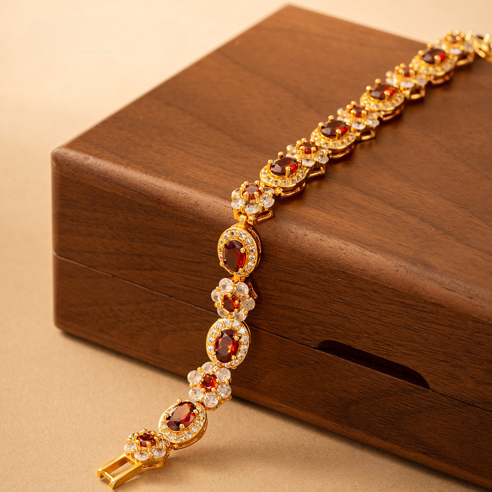 Stylish full inlaid zircon bracelet