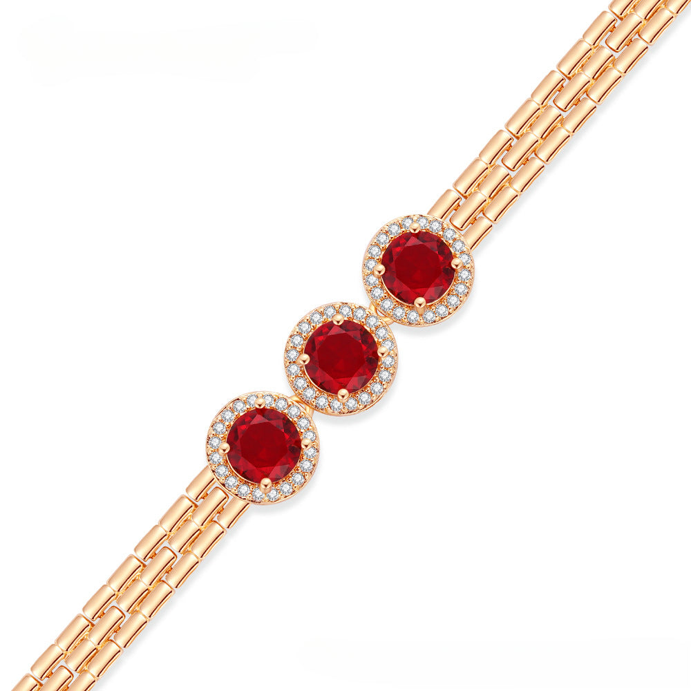 Stylish gold zircon bracelet