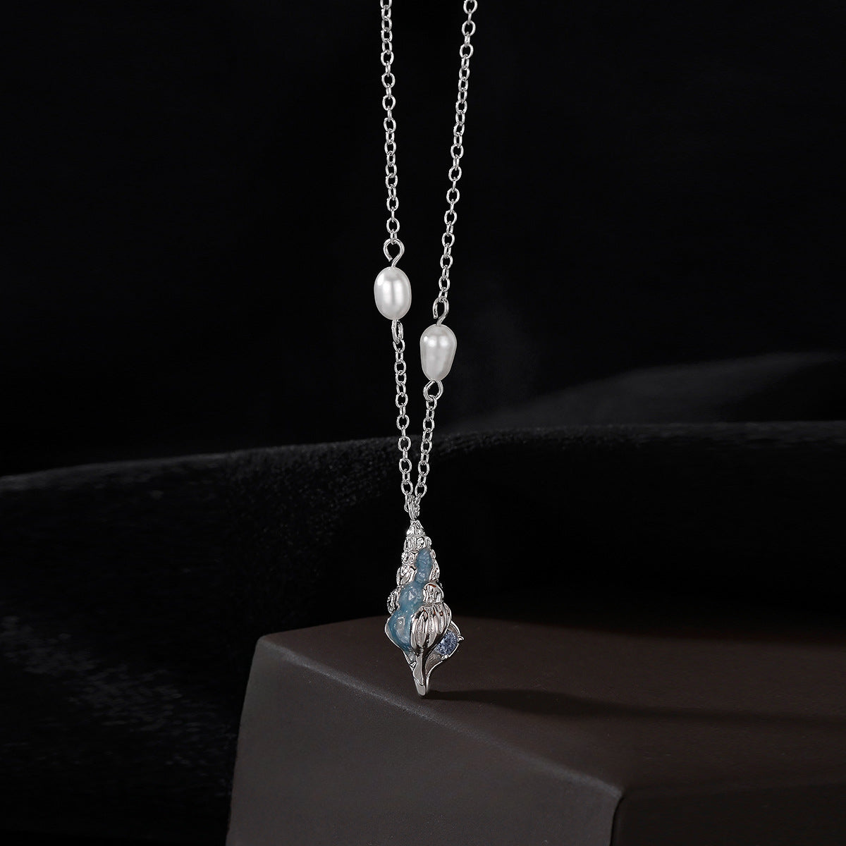 S925 sterling silver simple small screw necklace