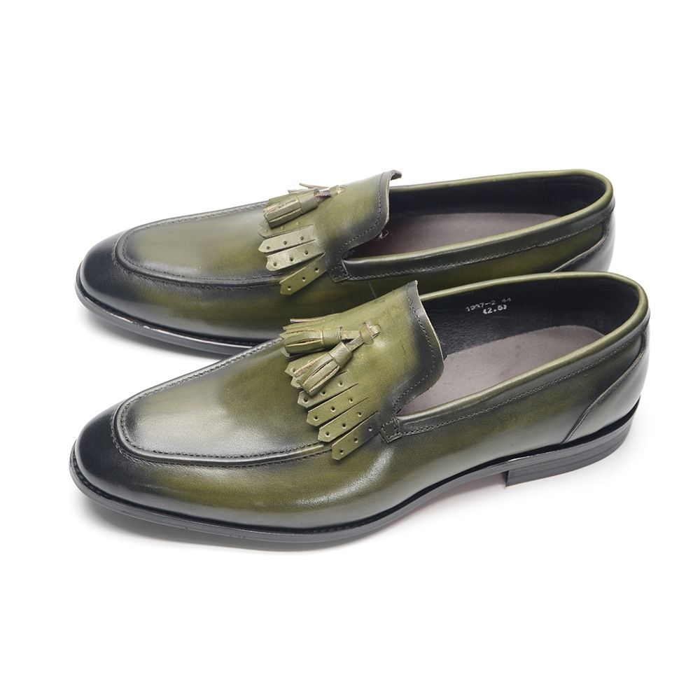 New leather fringed loafers men's business casual leather shoes
