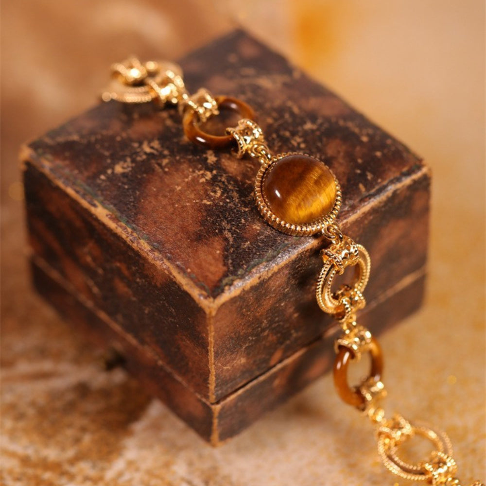 Light luxury original tiger's eye stone medieval bracelet