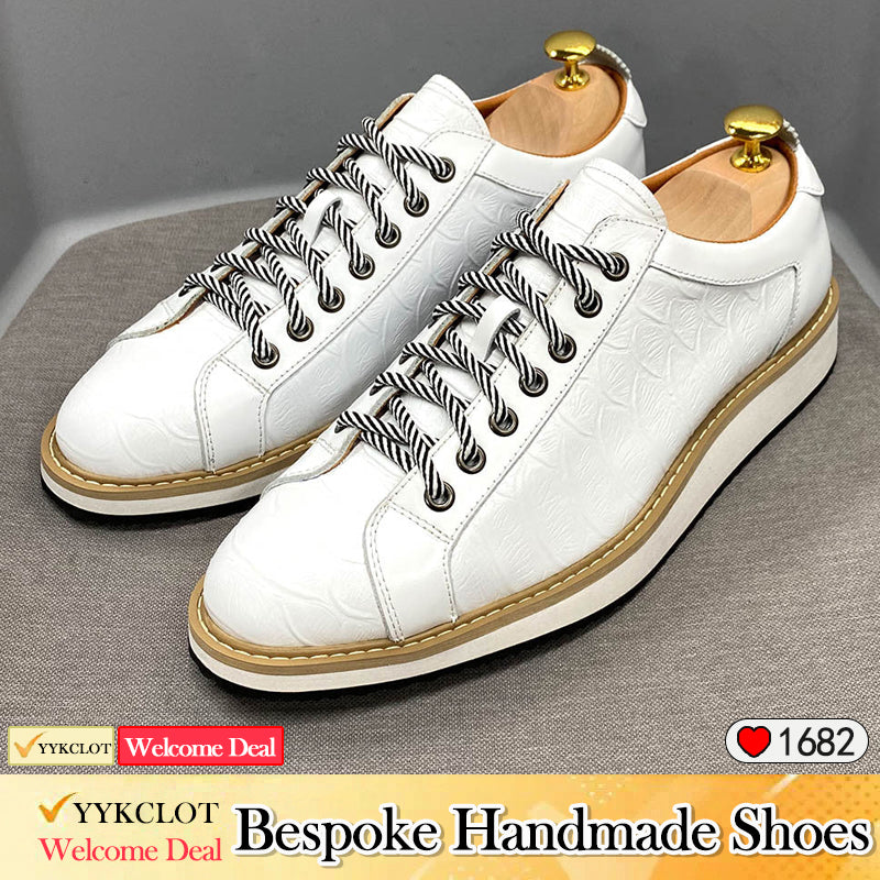 Black leather platform casual shoes fashion business leather shoes