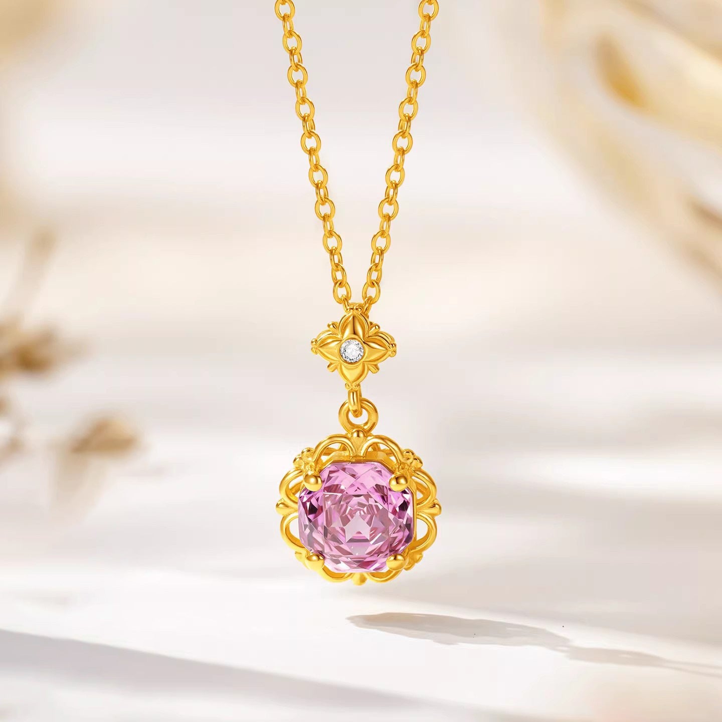 Star Anise Rose Cut Sea Blue Necklace Color Treasure Set