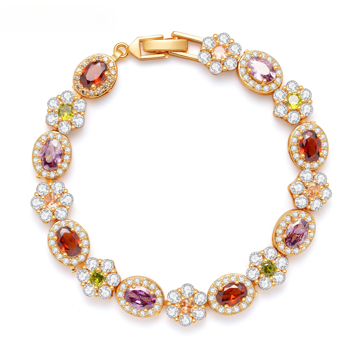 Stylish full inlaid zircon bracelet