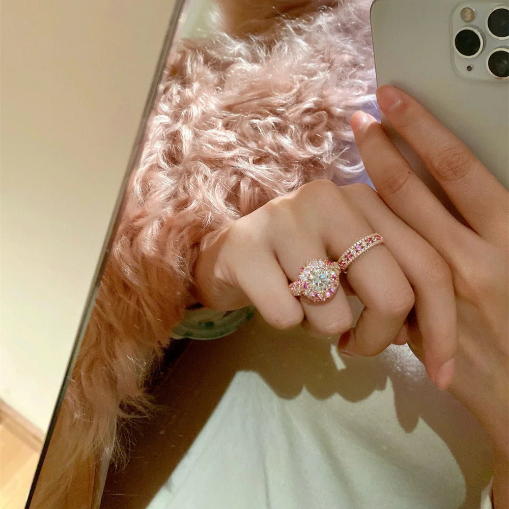 Sweet pink diamond ring