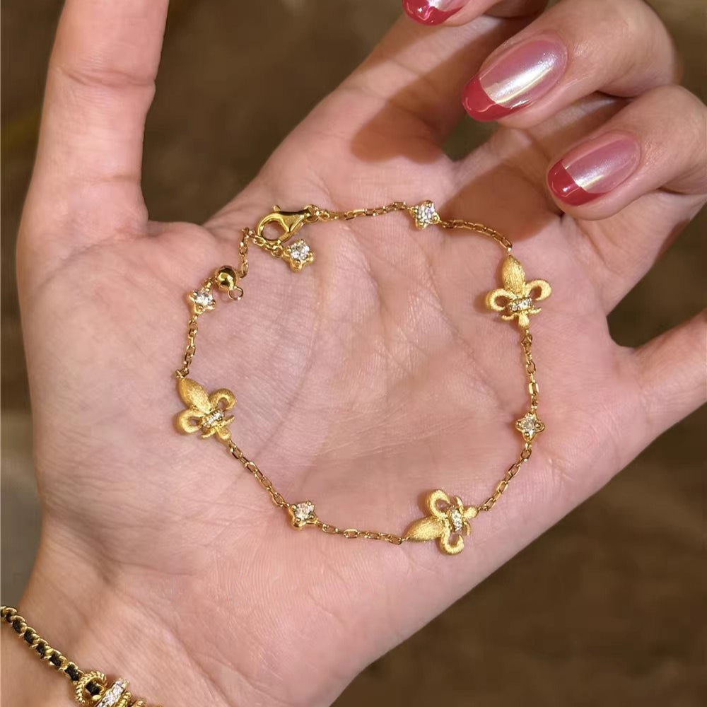 Brushed Iris Flash Diamond Bracelet