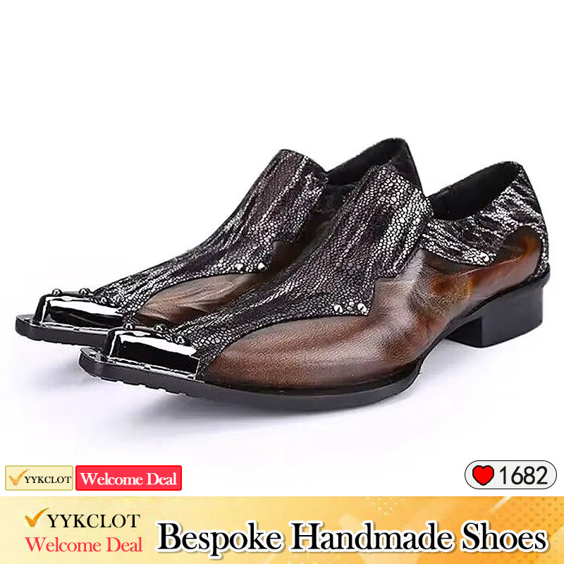 Black and white serpentine men's dress shoes party dress shoes,Office, Party, Banquet, Wedding Oxford brogue shoes for men Plus Size derby shoes