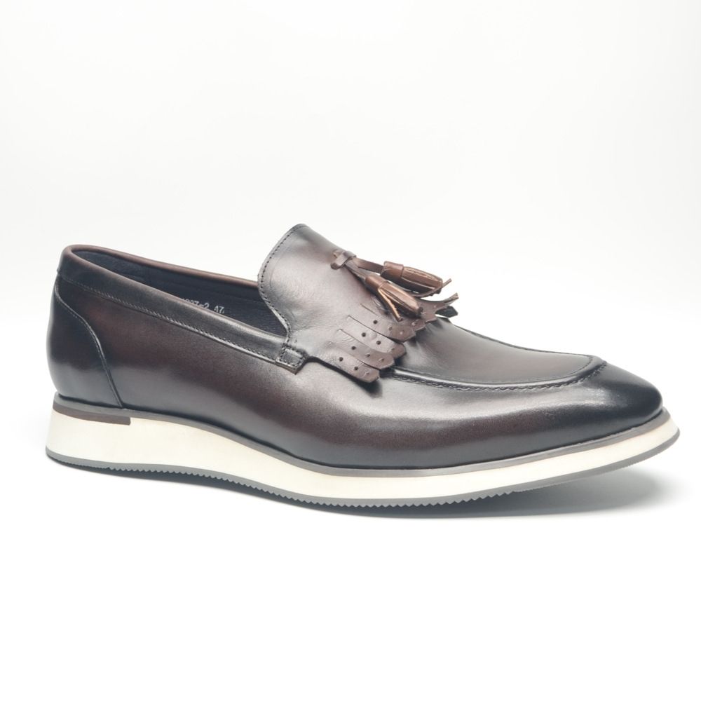 New leather fringed loafers men's business casual leather shoes