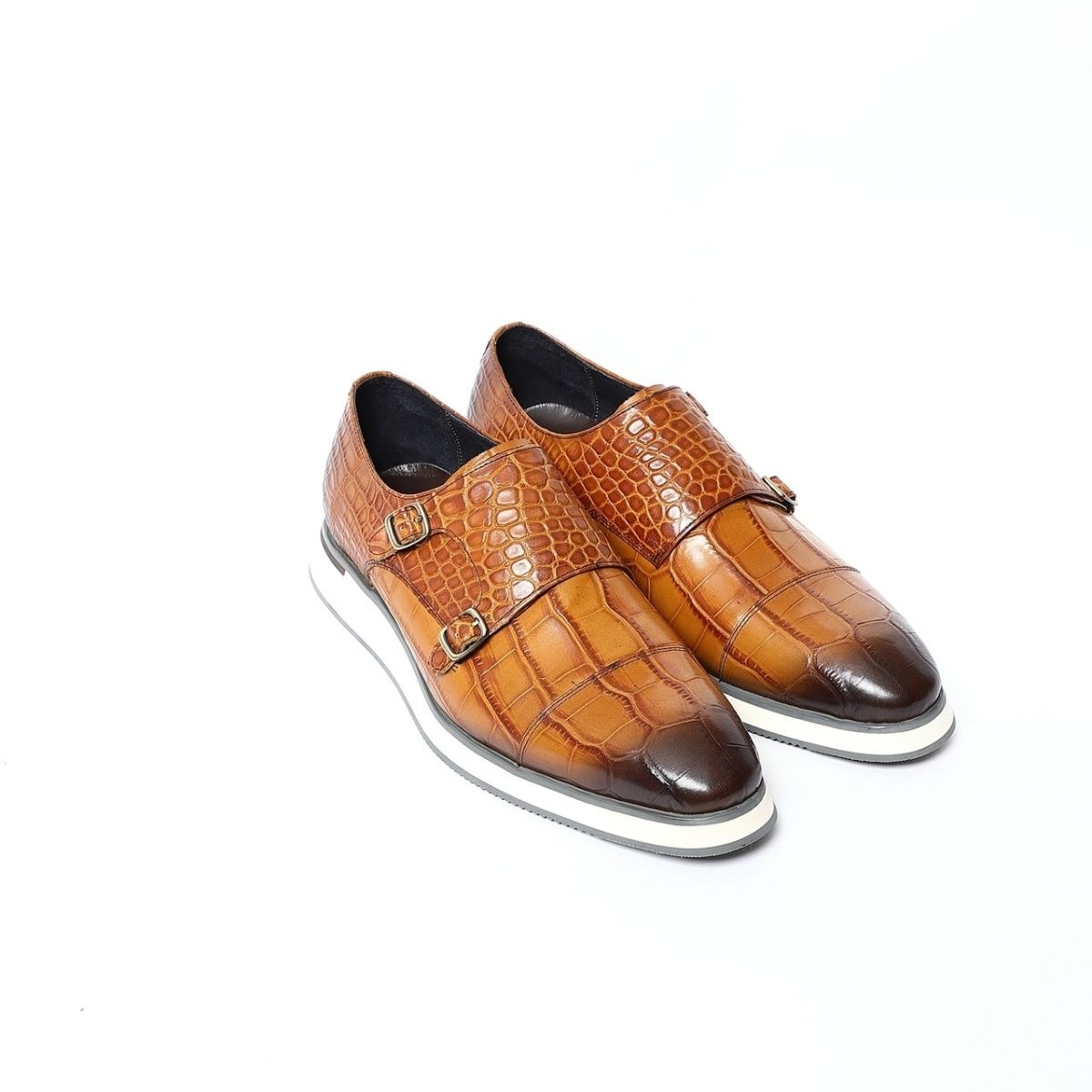 Leder Business Kleid Lederschuhe Herren Krokodil Loafer