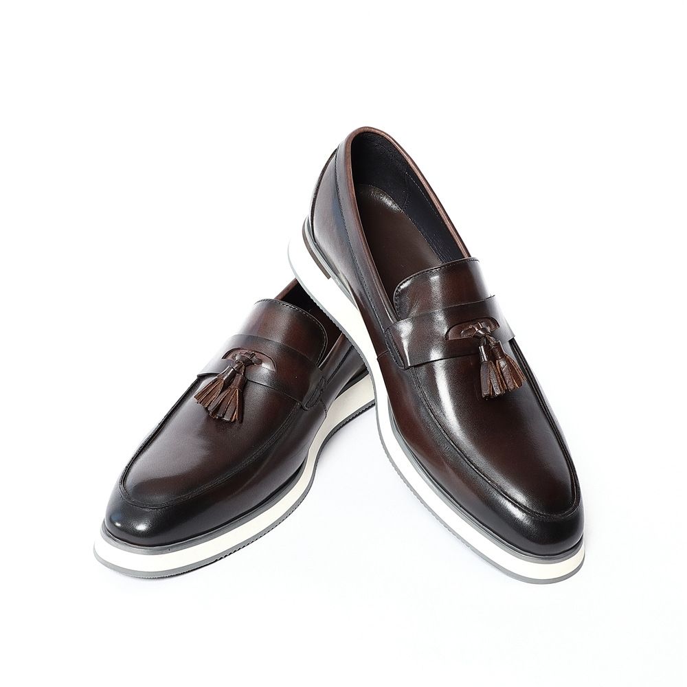 Business Dress Leather Shoes Men's Fringed Casual Loafers