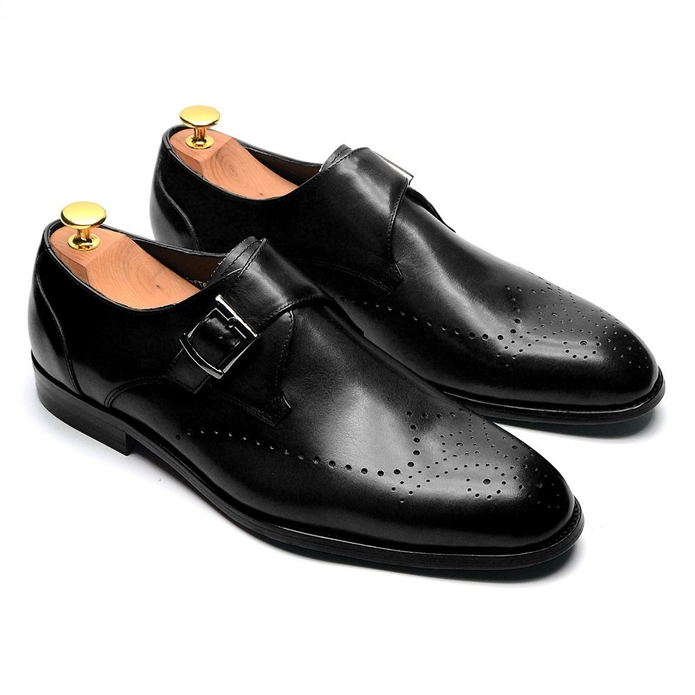 Brock retro business suit casual carved buckle men's shoes