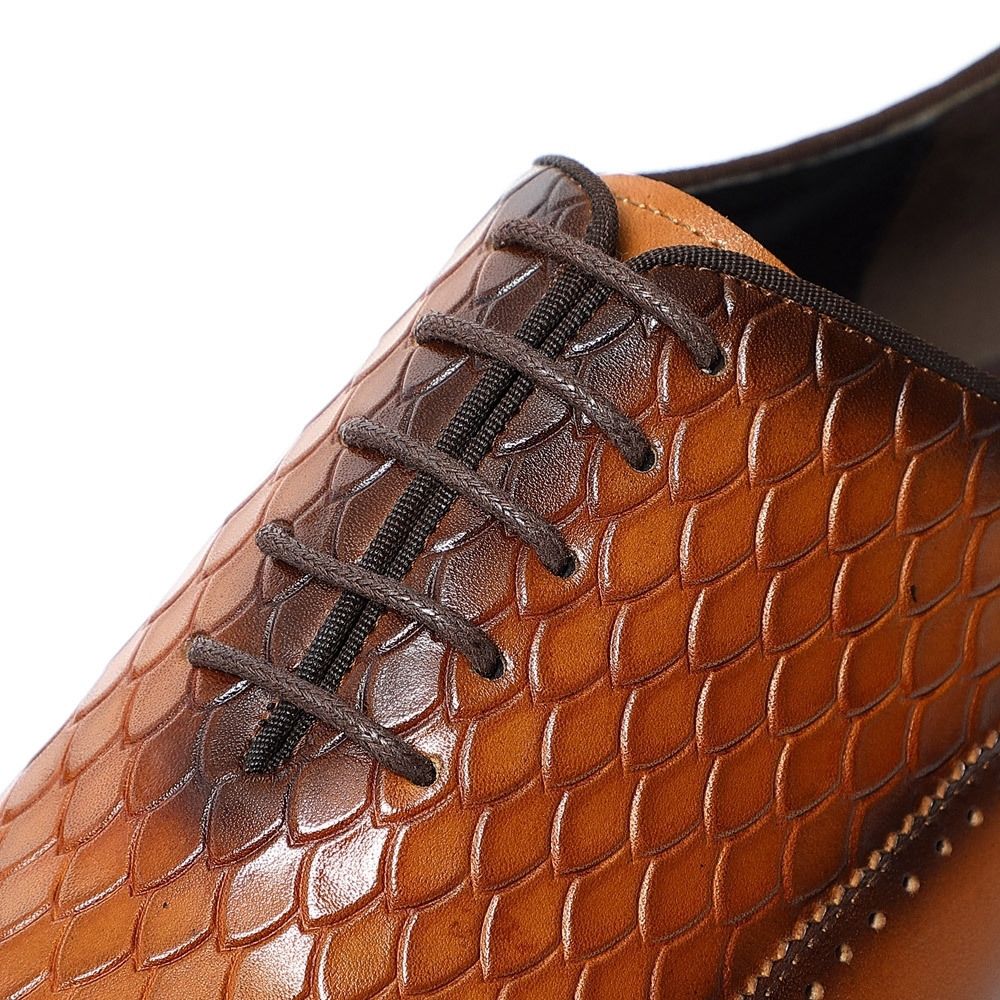 British Brock Dress Leather Shoes Men's Business Oxford Shoes