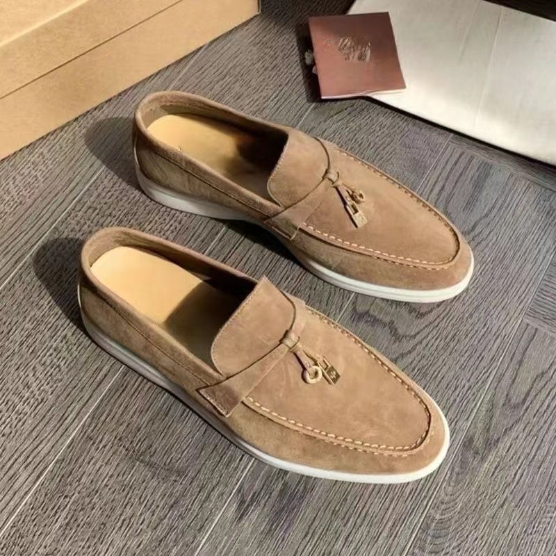 Celebrity style men's suede casual loafers