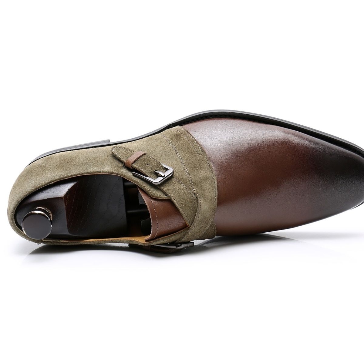 Leather buckle loafers men's wedding business dress leather shoes