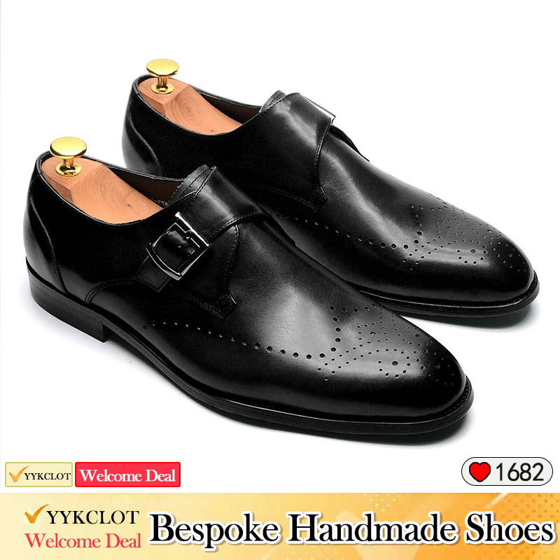 Brock retro business suit casual carved buckle men's shoes