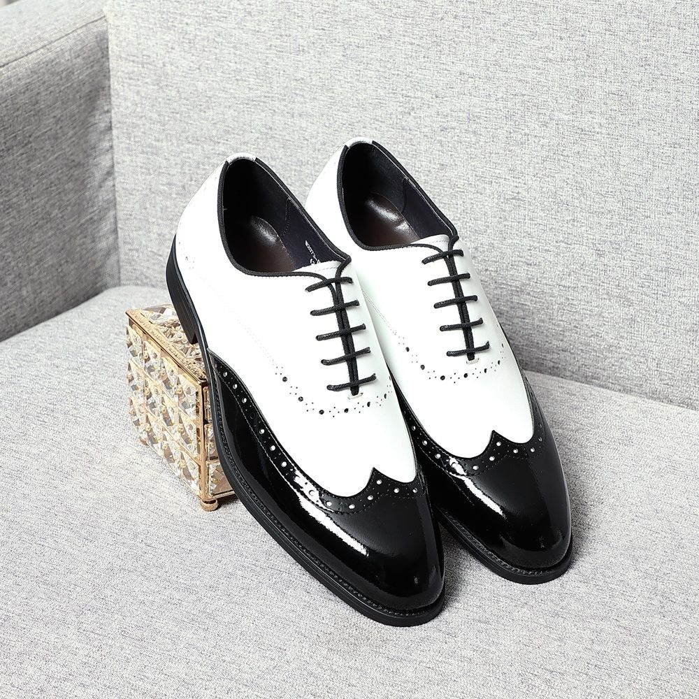 Leather Carving Formal Leather Shoes Derby Shoes