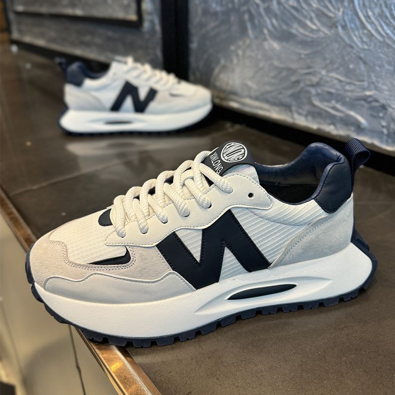 Stylish and simple heightening wear-resistant sports and casual leather sneakers Running shoes and sports shoes for men sneakers