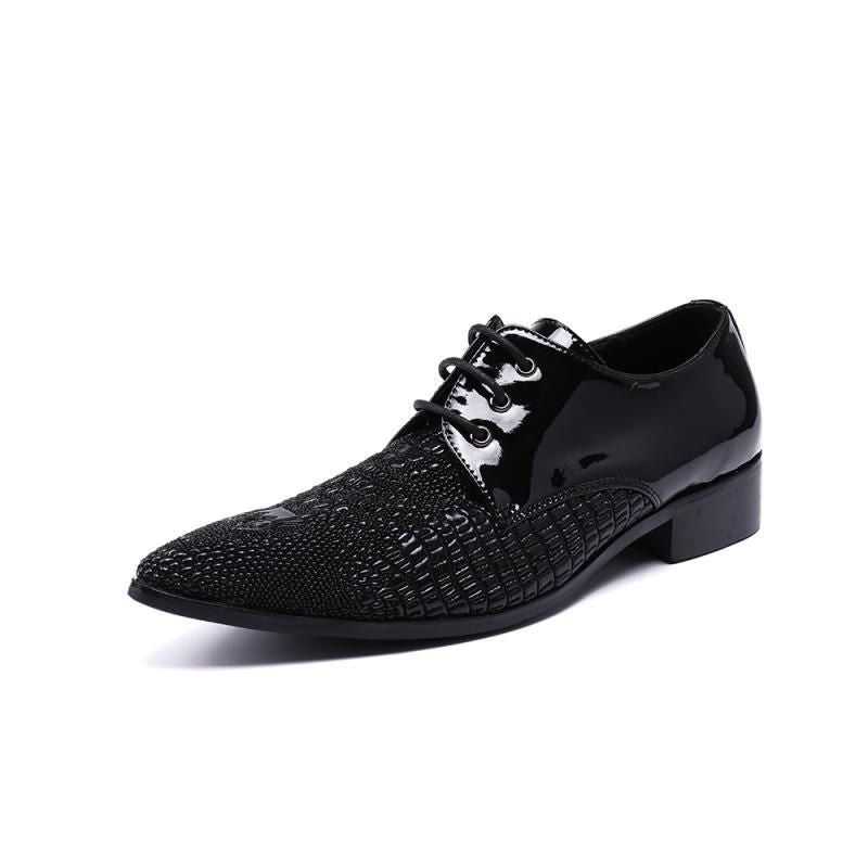 Personalized embossed leather dress shoes men's business suit dress shoes