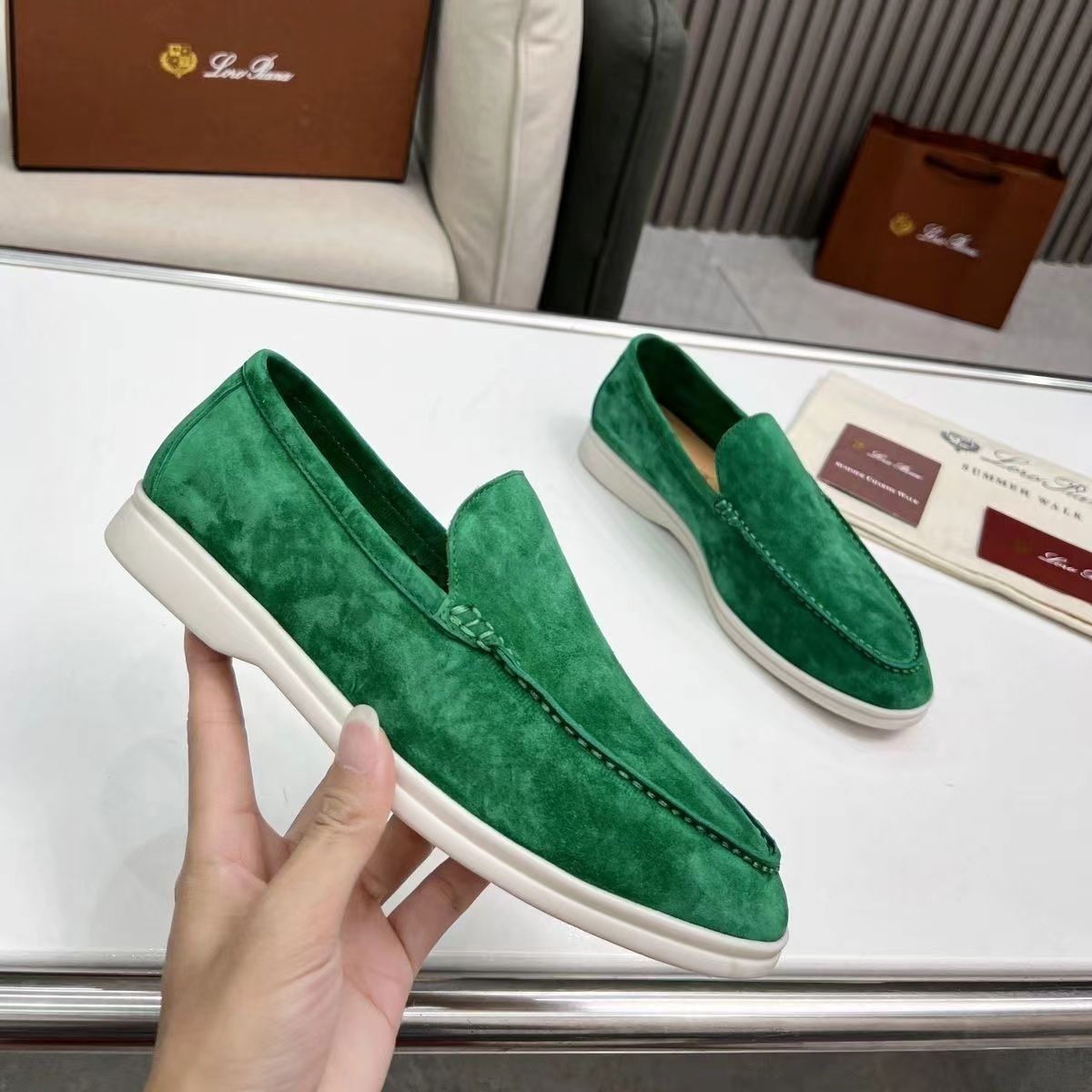 Celebrity style men's shoes retro fleece loafers