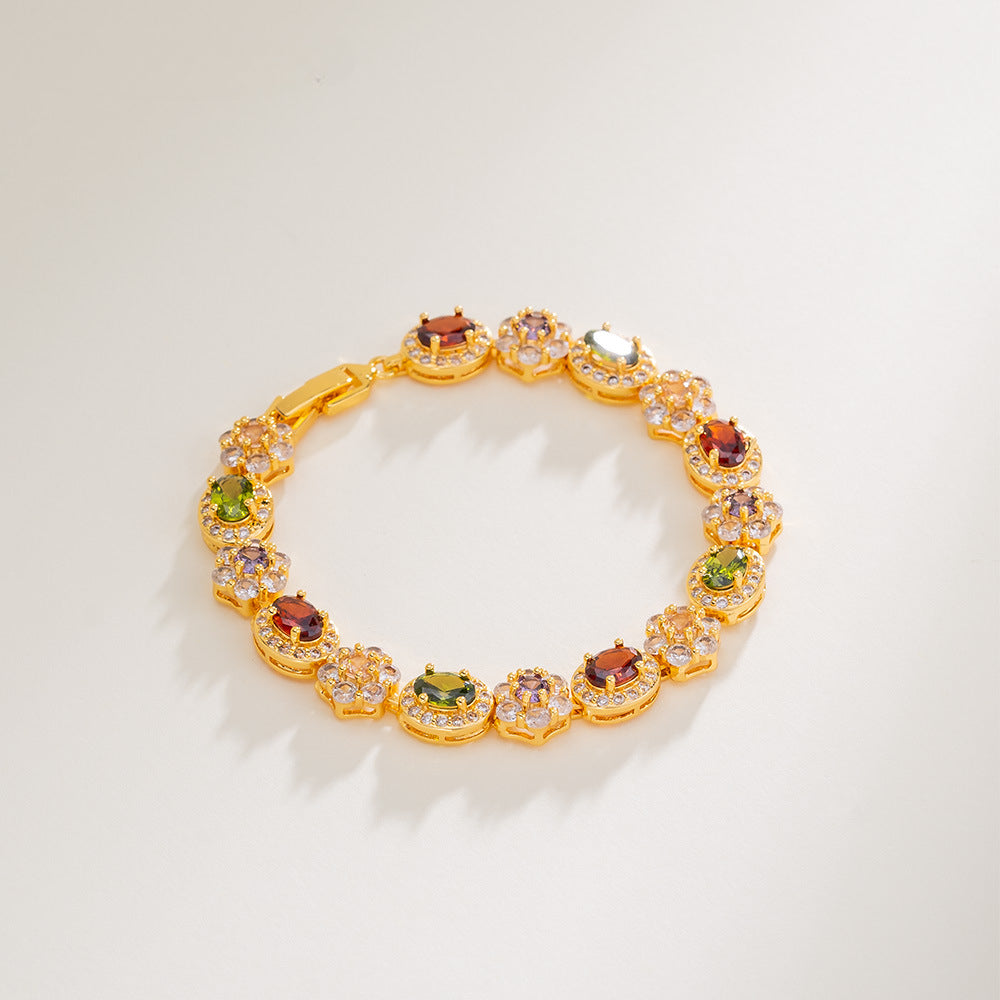 Stylish full inlaid zircon bracelet