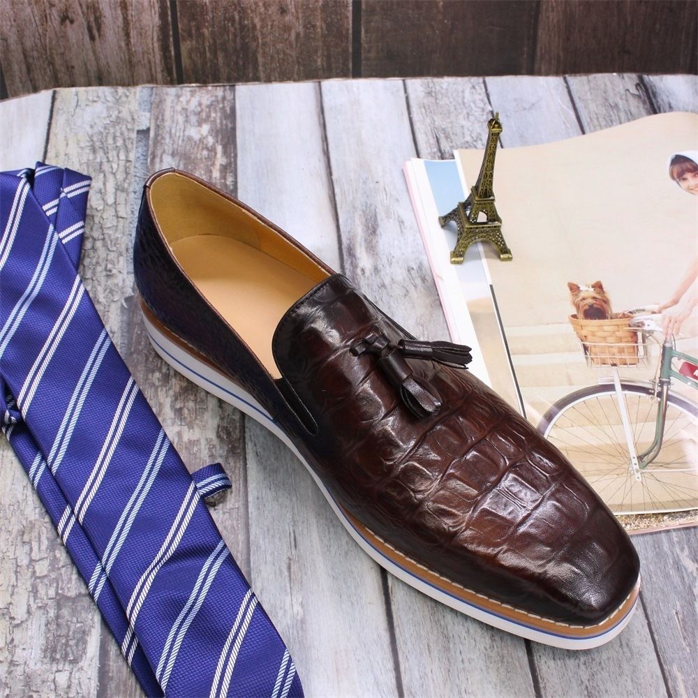 British style business men's loafers casual dress leather shoes