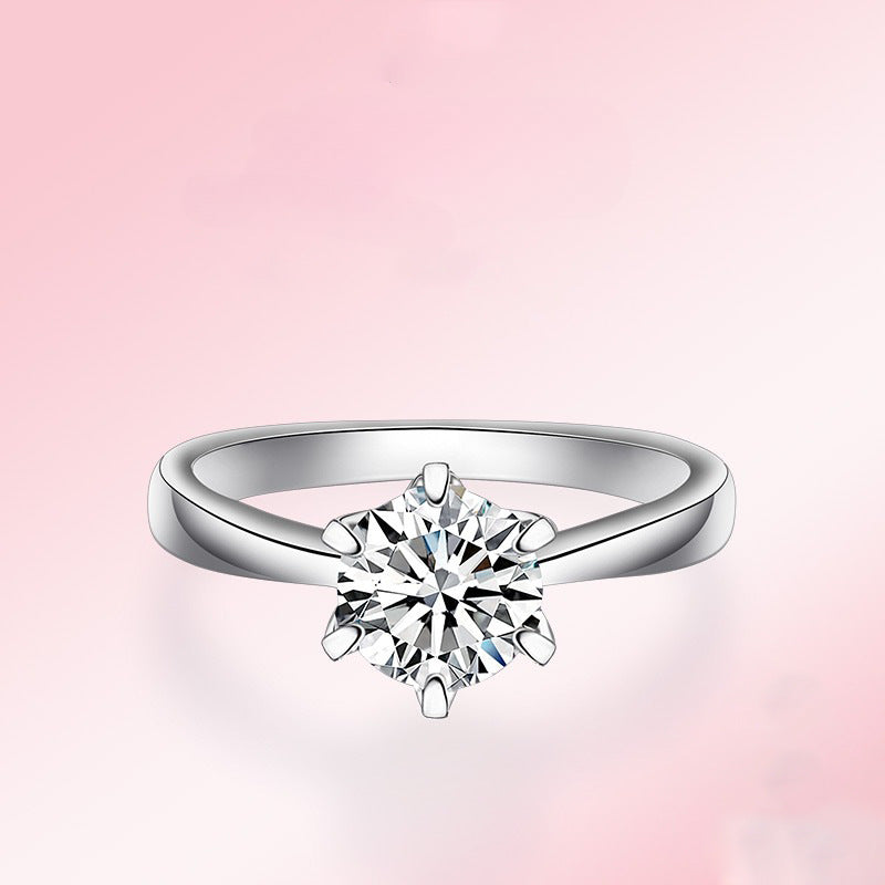 S925 Sterling Silver Ice Flower Opal Ring