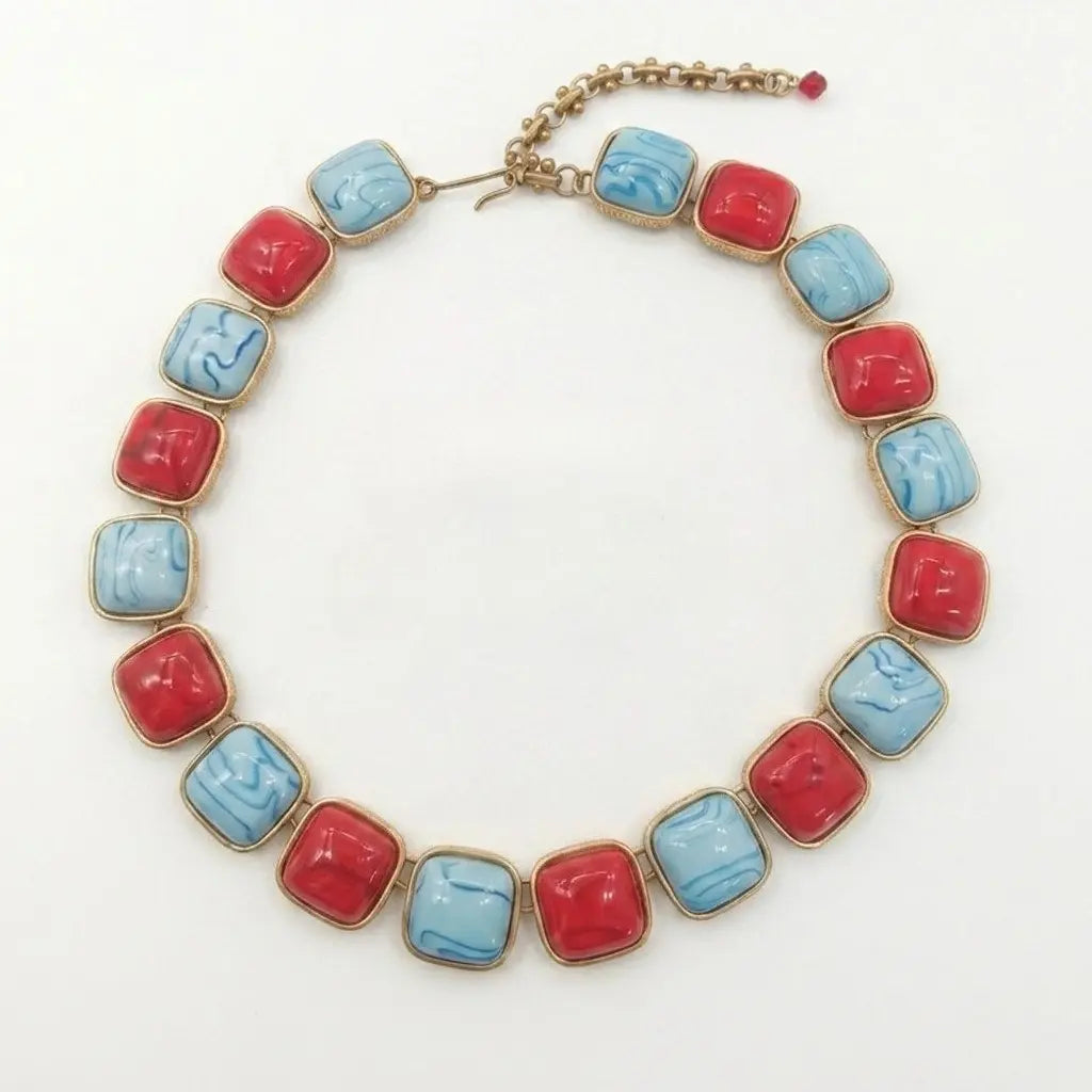 Dopamine beaded necklace new summer collarbone chain color fashion jewelry bracelet stud earrings