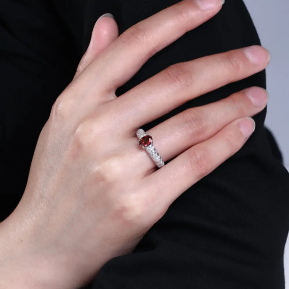 Bague vintage en argent sterling 925 et saphir