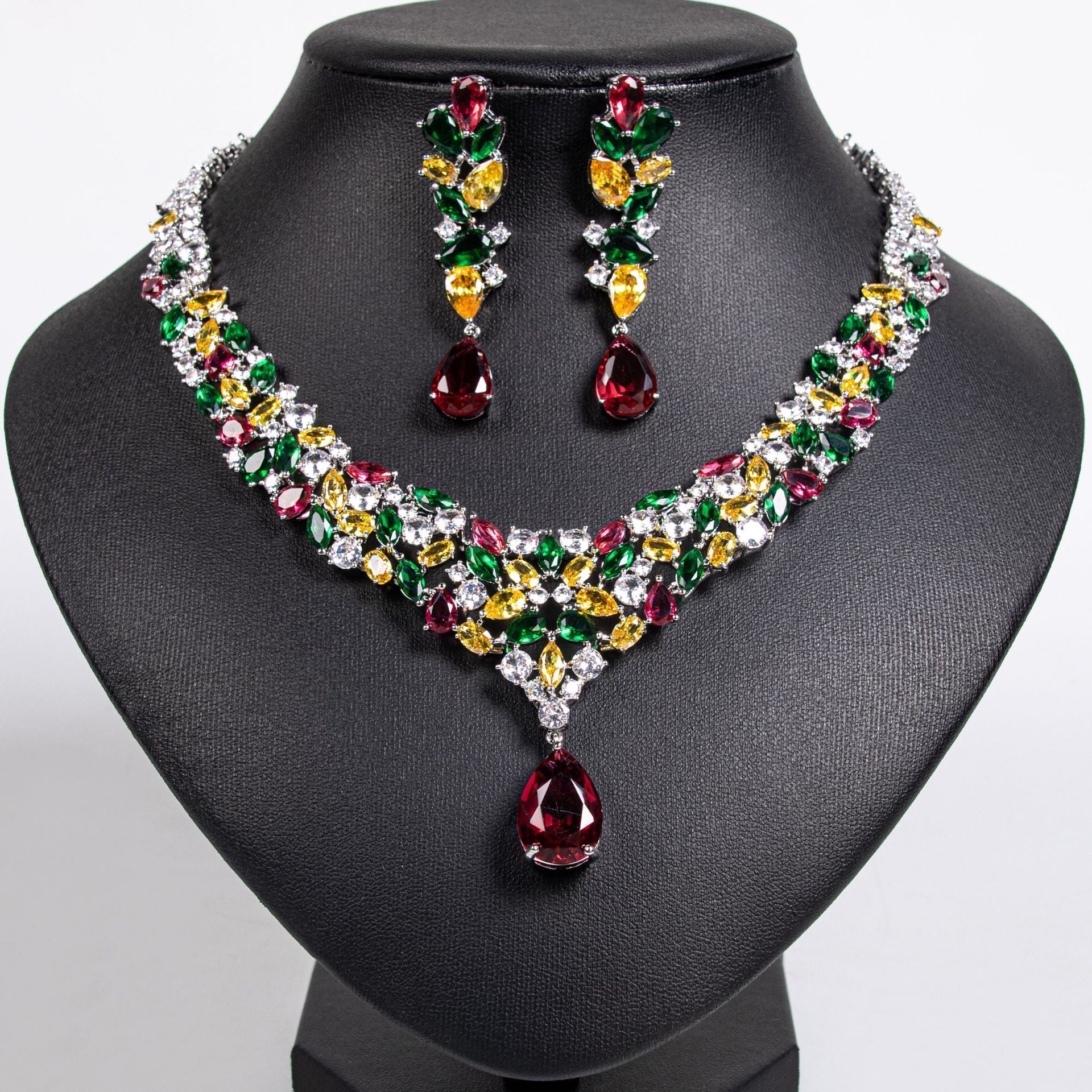 How to Style a Multicolor Crystal Jewelry Set for Weddings, Parties & Special Occasions