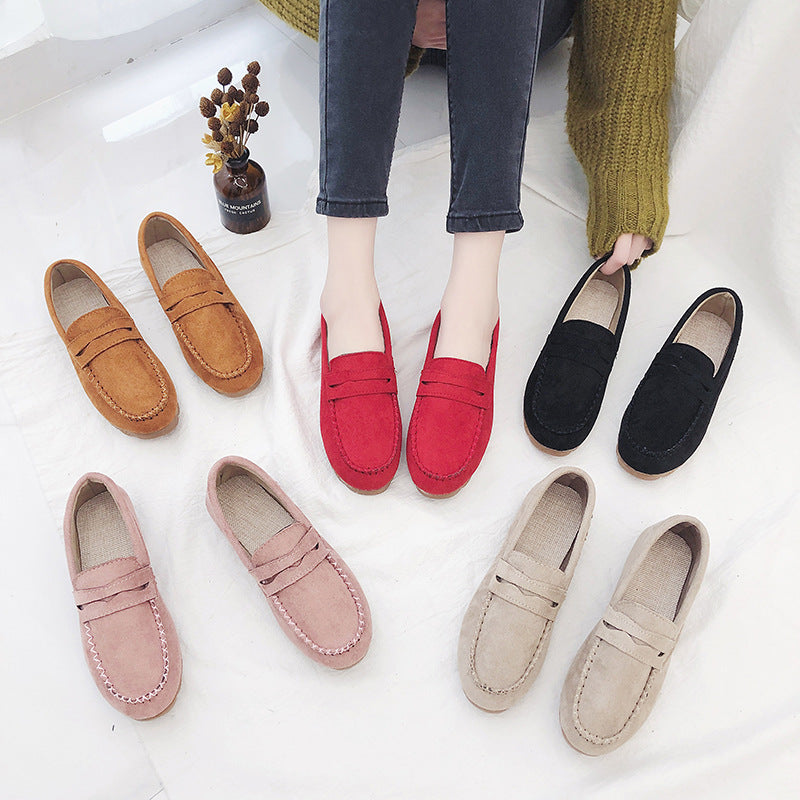 Fashion beef tendon casual flat loafers