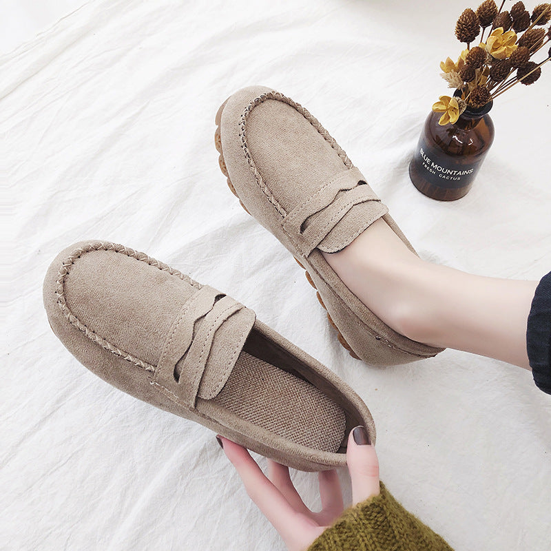 Fashion beef tendon casual flat loafers