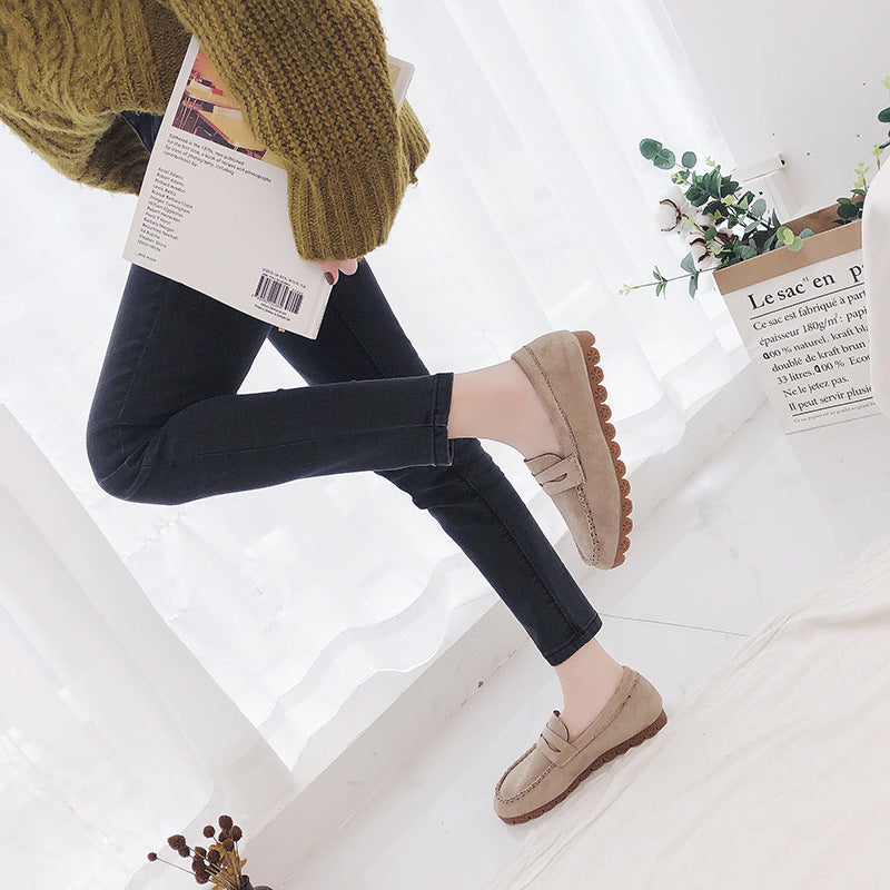 Fashion beef tendon casual flat loafers