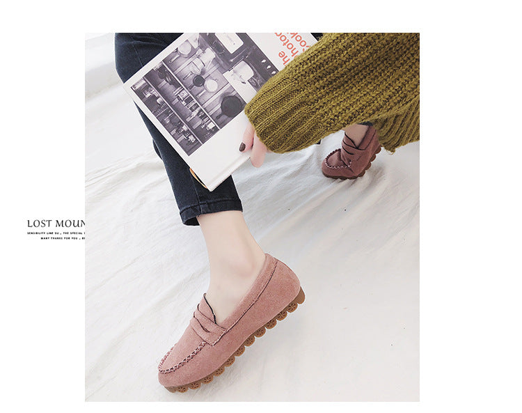 Fashion beef tendon casual flat loafers