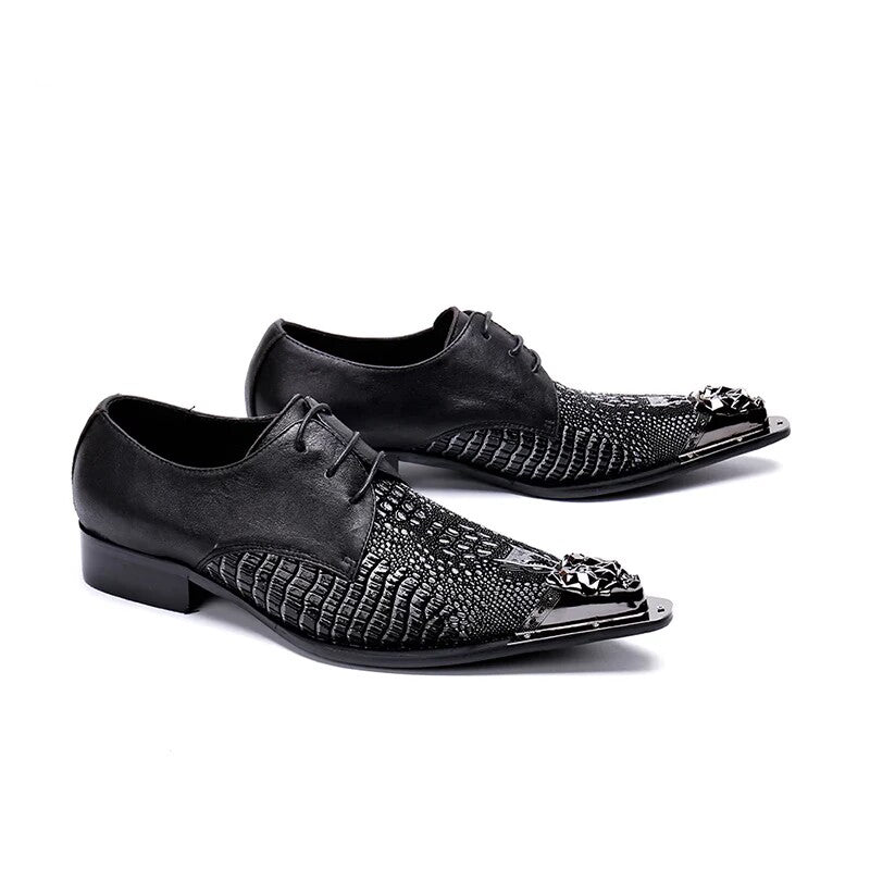 Black fashion dress shoes Men's business dress shoes