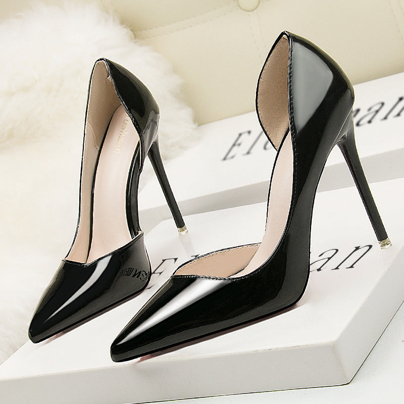 Simple pointed hollow shallow mouth professional high heels