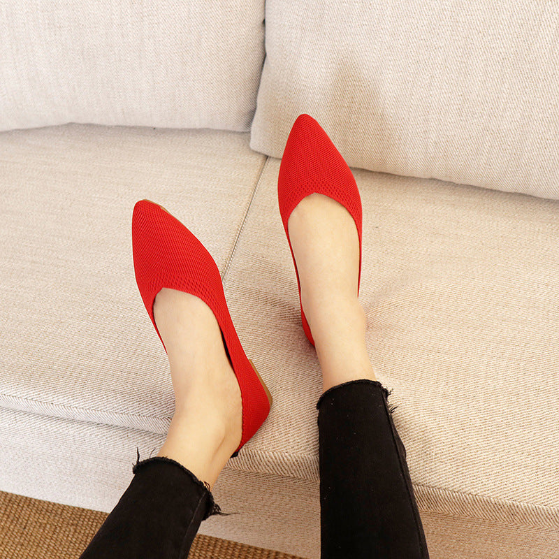 Casual pointed flat lazy loafers