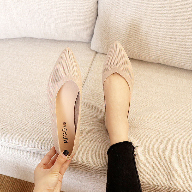 Casual pointed flat lazy loafers