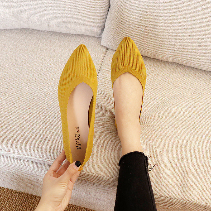 Casual pointed flat lazy loafers